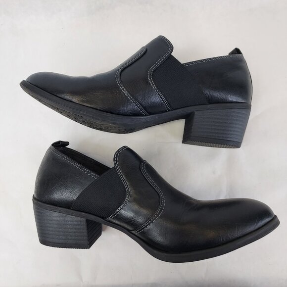 EuroSoft Alena Loafer Women's 9.5 Black Ankle Boot Slip On Heel Comfort Western - Picture 9 of 16